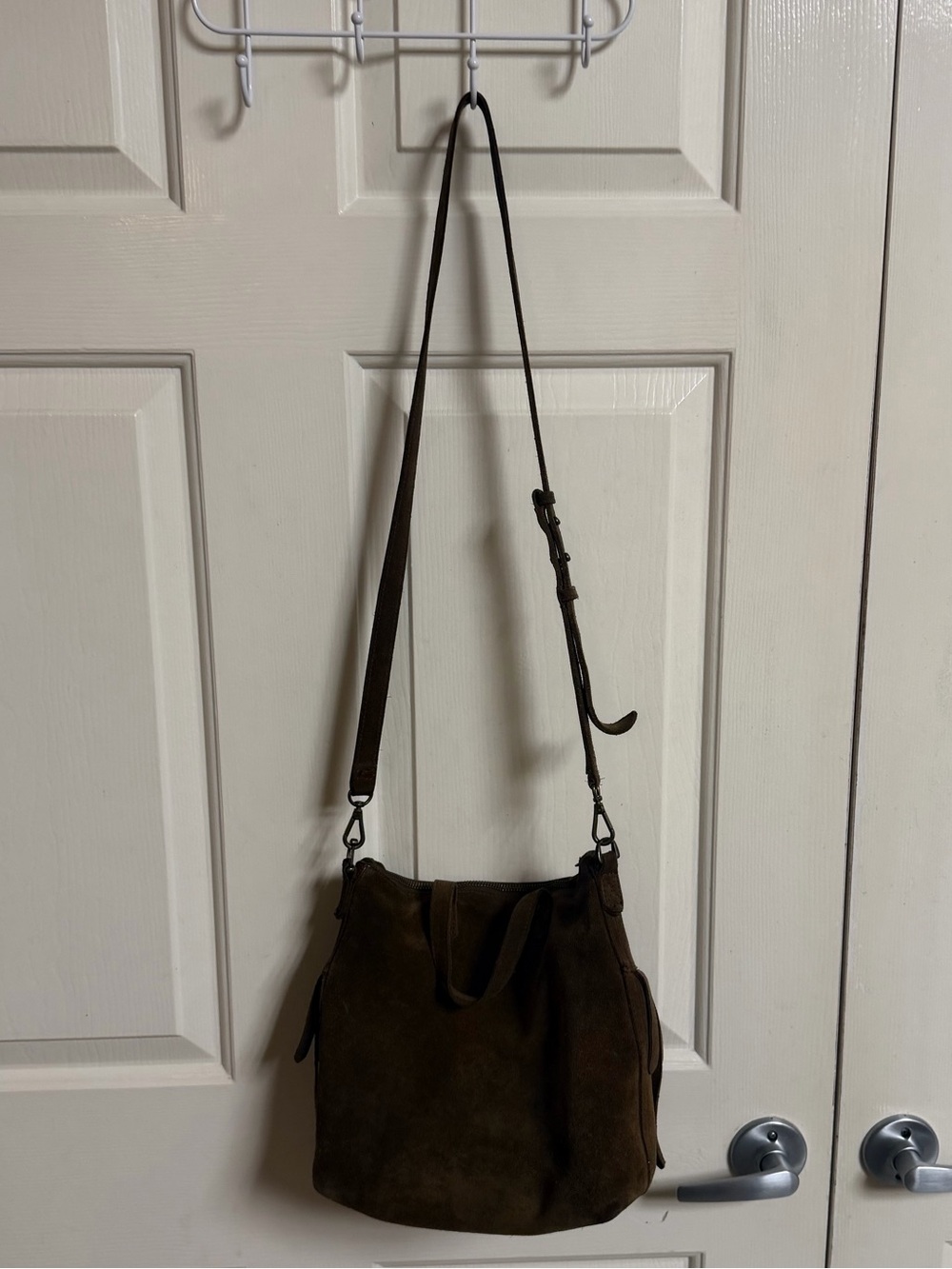 Madewell The Transport 100% Suede Fringe Cross Body Bag Boho Gypsy - Picture 3 of 7